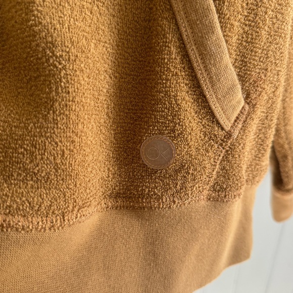 OUTERKNOWN Terry Cloth High Tide Pullover Hoodie Mustard Size Medium - Picture 3 of 8